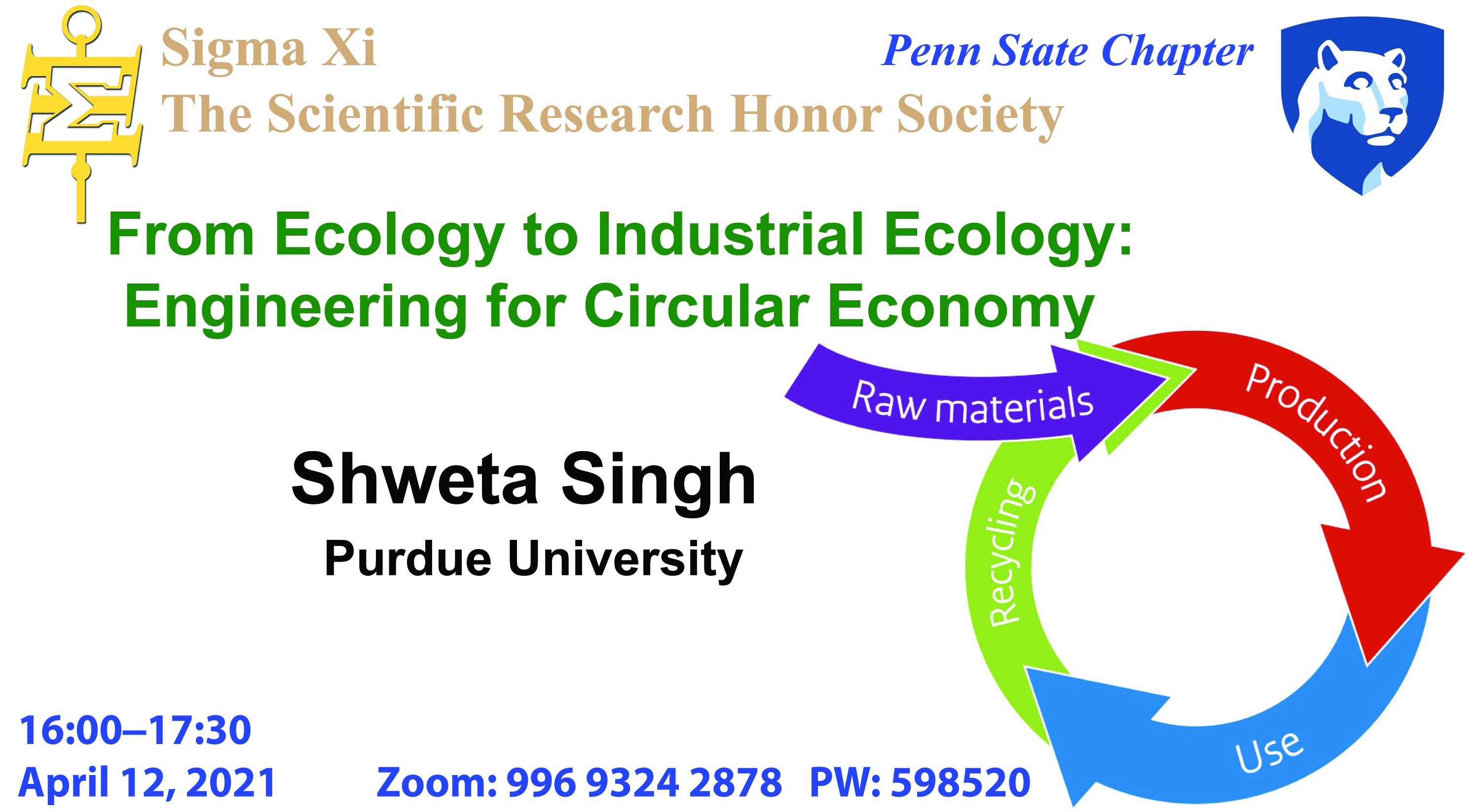 Flyer for Singh lecture