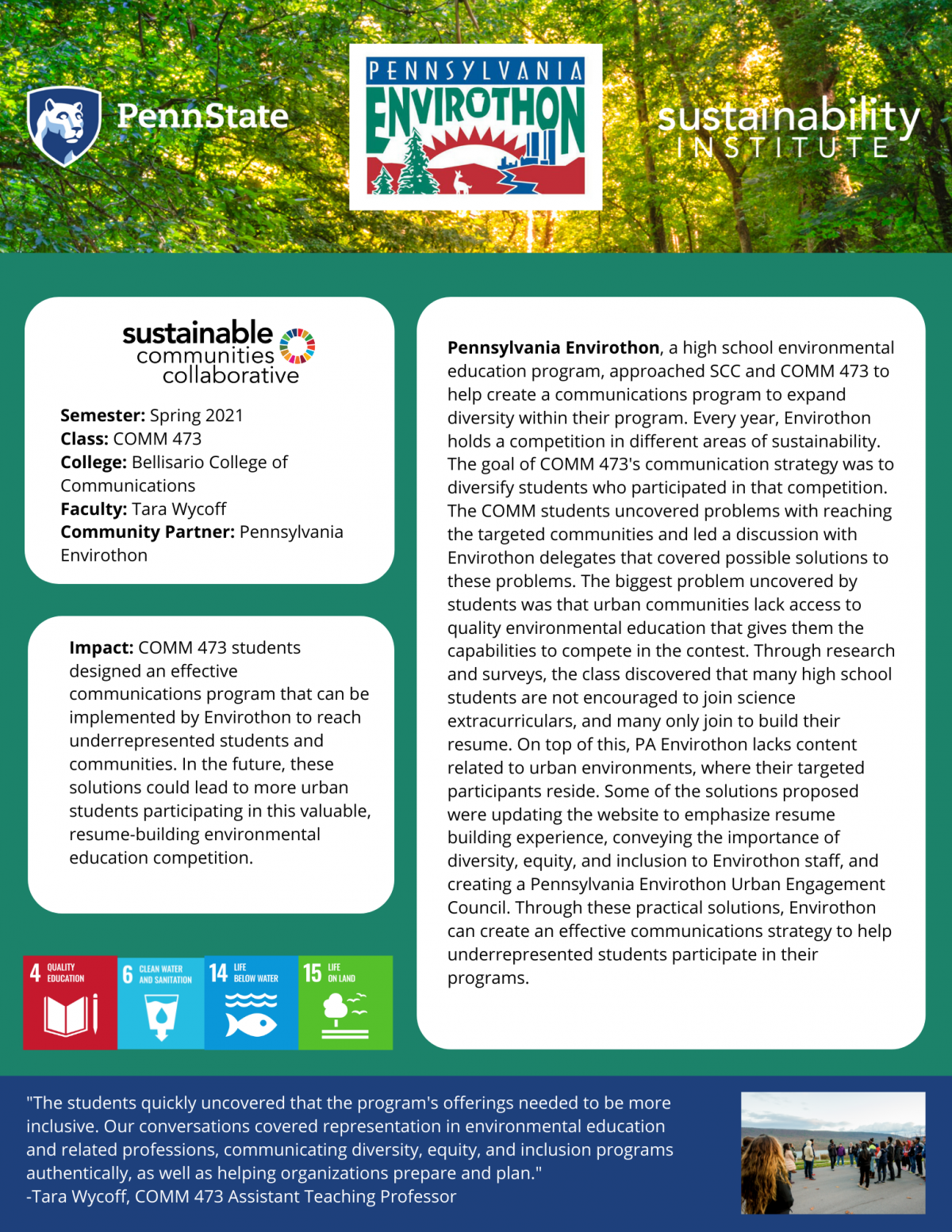 Sustainable Communities Collaborative - Penn State Sustainability