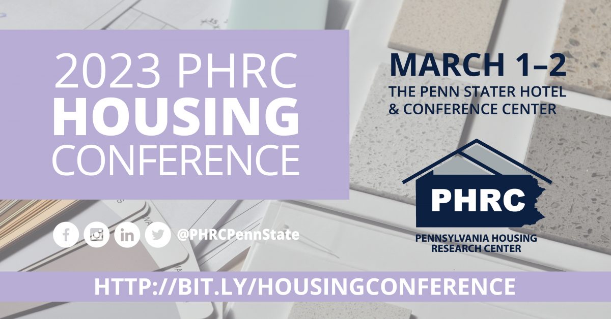 2023 PHRC Housing Conference Penn State Sustainability Institute